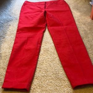 LOFT red Julie skinny pant
